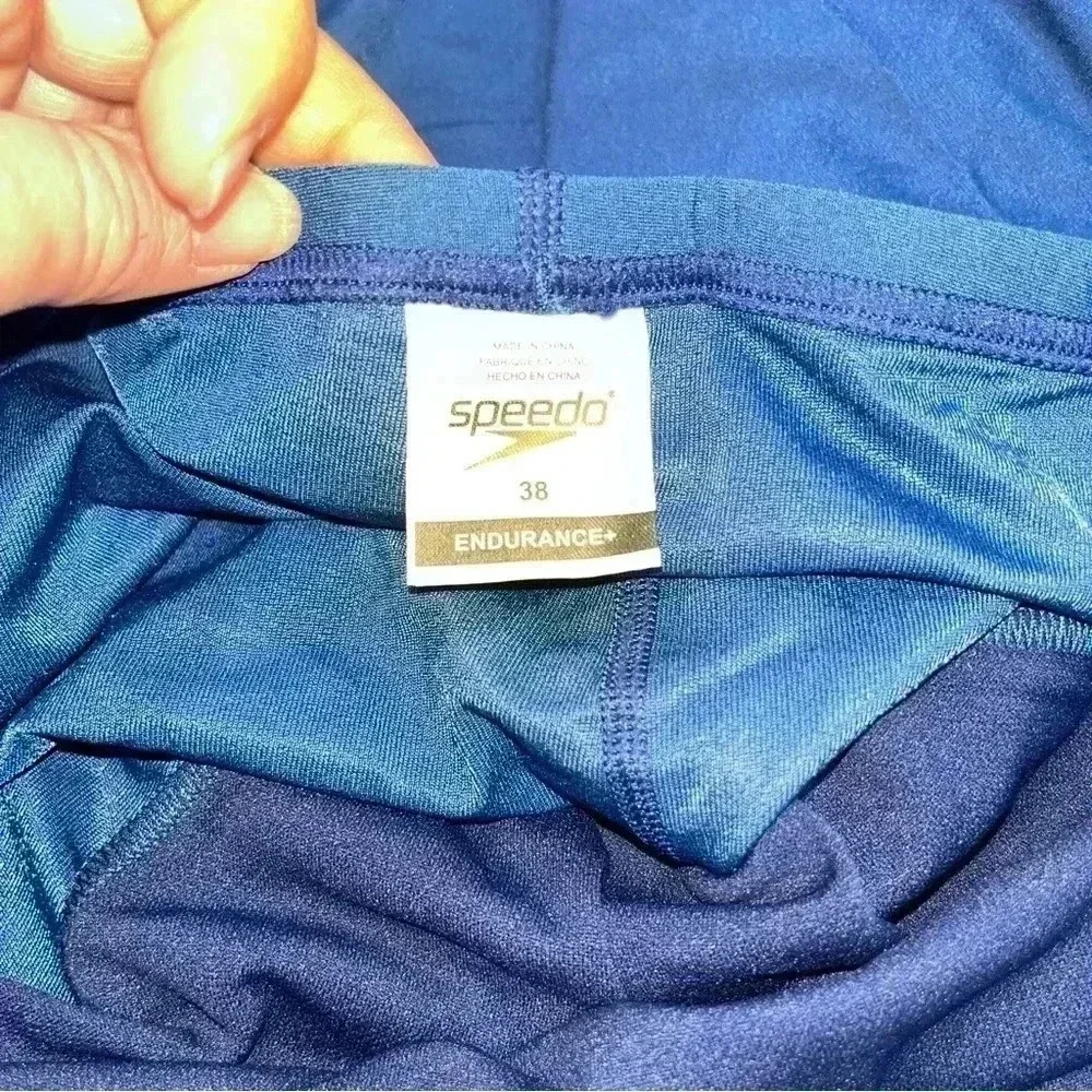 Speedo NWT in box Endurance Poly Jammer Competitive Swim Trunks Suit Navy size38